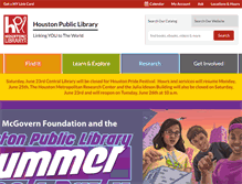 Tablet Screenshot of houstonlibrary.net