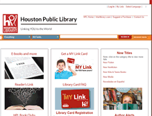 Tablet Screenshot of catalog.houstonlibrary.org